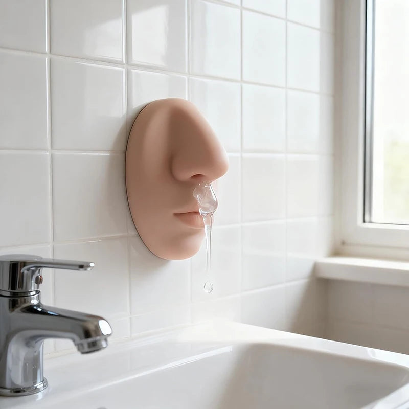 Kitchen Gag Realistic Nose Shape Wall-mounted Soap Dispenser Silicone Qme