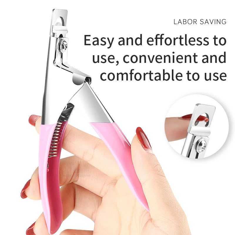 Fake Nail Cutter U Word False Tips Professional Clippers Straight Qme