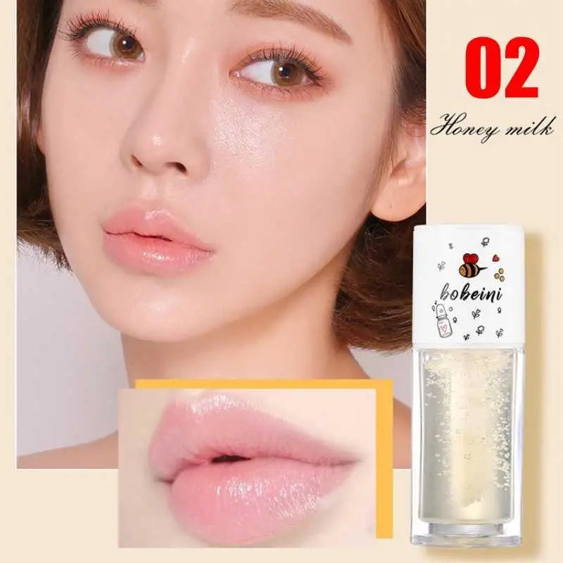 Honey Lip Oil Water Light Transparent Glass Moisturizing Lips Student Qme 02 Honey milk flavor