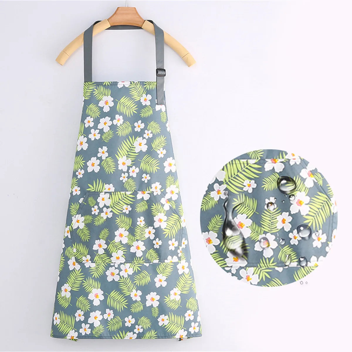 New Cotton Canvas Fashion Waterproof Apron Kitchen Aprons for Women Men Cooking Female Adult Waist Thin Breathable Male Work Qme