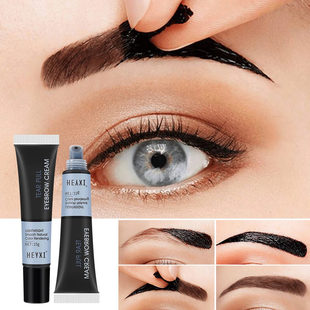 Waterproof Tear Off Dye Eyebrow Cream Long-lasting Fixing Available Qme