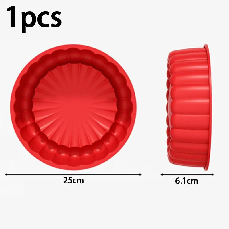Charlotte Cake Pan Silicone Cheesecake Nonstick Round Baking Mold Qme C4