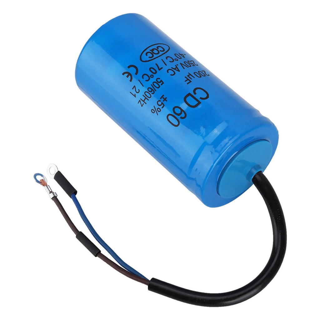 CD60 Capacitor Run Capacitor CD60 Run Capacitor CD60 Run Capacitor with Wire 250V AC 200uF 50/60Hz for Motor Air Compressor Qme
