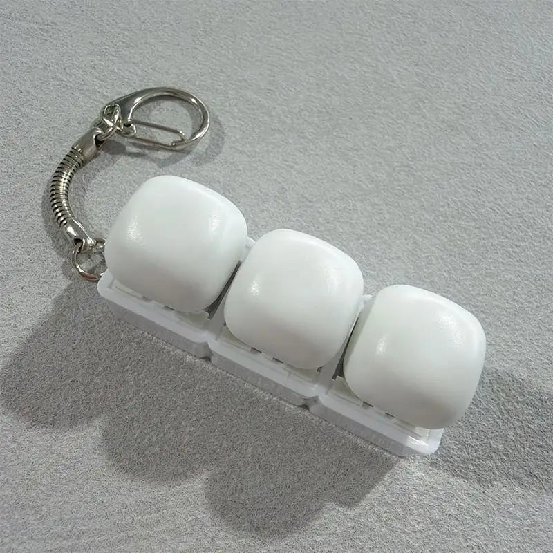 Bread Design Fidget Keychain Key Button Keycap Finger Keyboard Cap Qme With lights C
