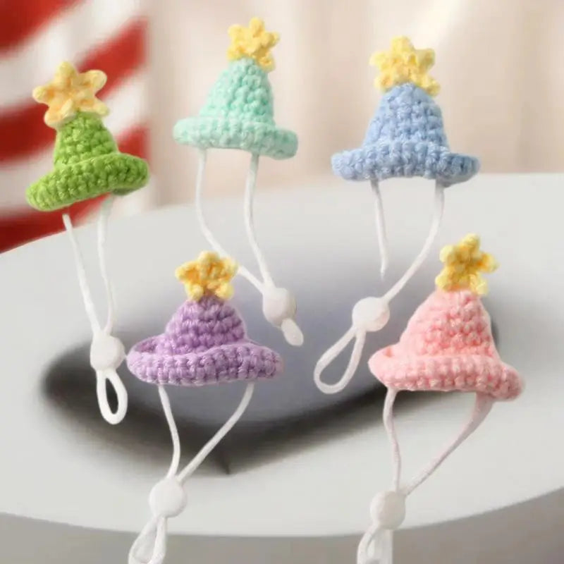 Cute Handmade Knitted Hat Pet Tiny Hamster Parrot Chipmunkguinea Pig Qme