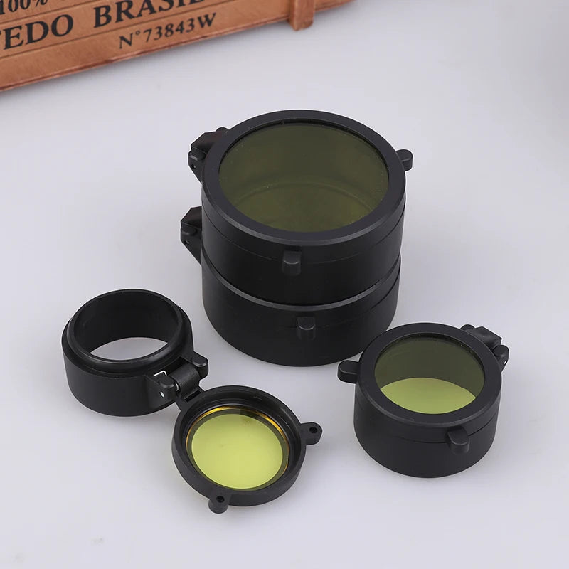 Rifle Scope Lens Cover Spring Up Quick Flip Openning Dustproof Qme