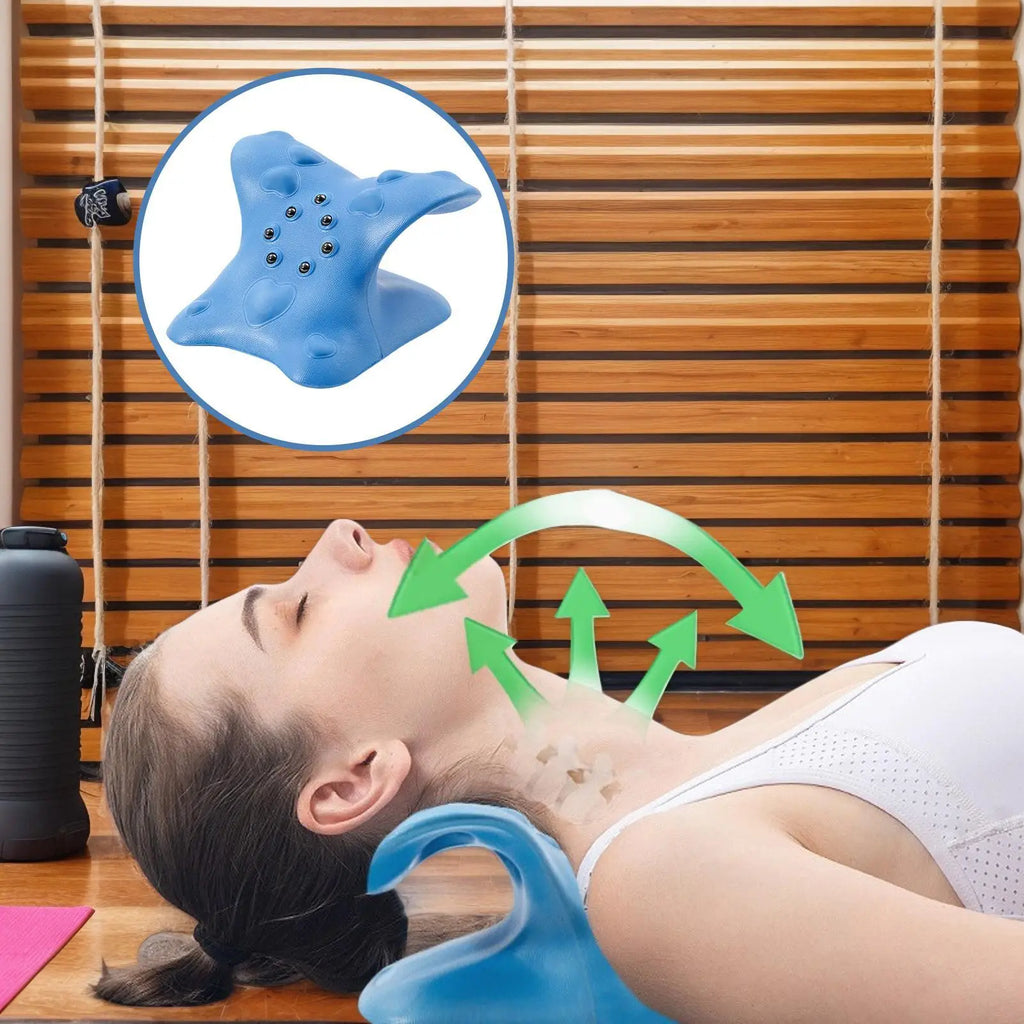 Neck Stretcher Cervical Traction Hump Corrector Upper Back Massage Qme