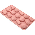 Christmas Silicone Mold Cake Chocolate Candy Maker Snowflake Tree Qme pink 1pc
