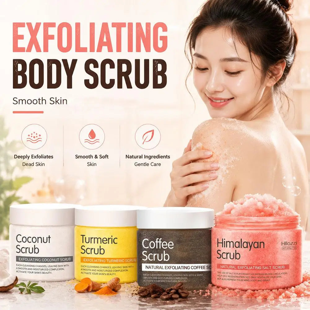 Body Scrub Exfoliating Salt Removes Dead Skin Natural Face Foot Hands Qme