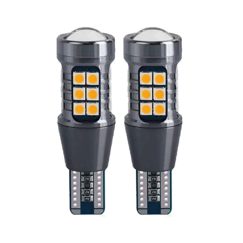 2pcs Super Bright W16W T15 921 LED Bulbs Canbus Car Light High Power 3030SMD No Error for Tail Signal Lamp Backup Reserve Lights Qme YELLOW T15