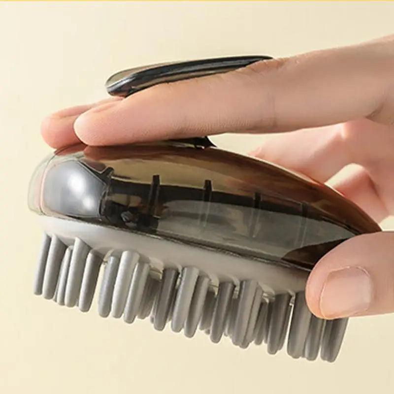 Silicone Hair Scrubber Scalp Massager Anti-slip Shampoo Brush Soft Qme