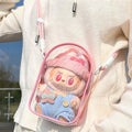 High Transparency Crossbody Bag Storage Bag Blind Box Doll Dustproof Carrying Bag For Going Out Qme pink
