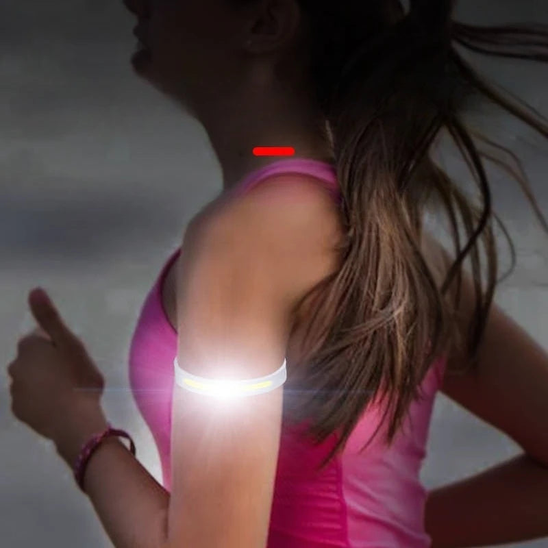COB Night Running Cycling Flashlight Strong Light Outdoor Charging Qme