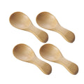 Mini Wooden Spoons Small Kitchen Spice Condiment Spoon Sugar Tea Coffee Scoop Short Handle Wood Kids Spoon Kitchen Gadgets Qme 4pcs wood