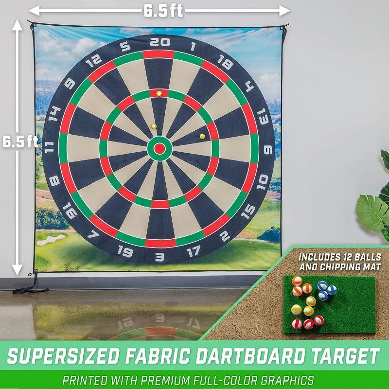 Premium Golf Balls Game Dart Mat Practice Tee Pad Fun Family Outdoor Qme 200X200CM