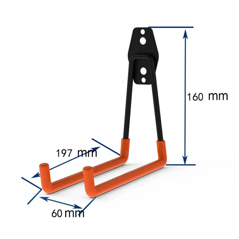 Heavy Duty Garage Hooks,Heavy-Duty Garage Hooks - Wall-Mounted Storage for Power Tools, Bulk Items & Bikes,Garage Organiza Qme Orange-2A