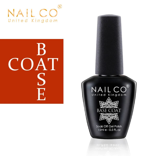 NAILCO Red Gel Nail Polish Wine Purple Semi Permanent Soak Off UV Qme Base Coat