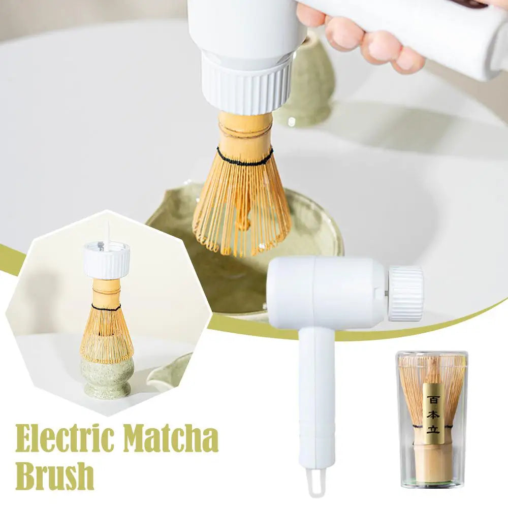 Electric Matcha Whisk Device Rechargeable Quickly Whisking Matcha Blender for Home Beverage Shop DIY Tea-Making Blender Tool Qme