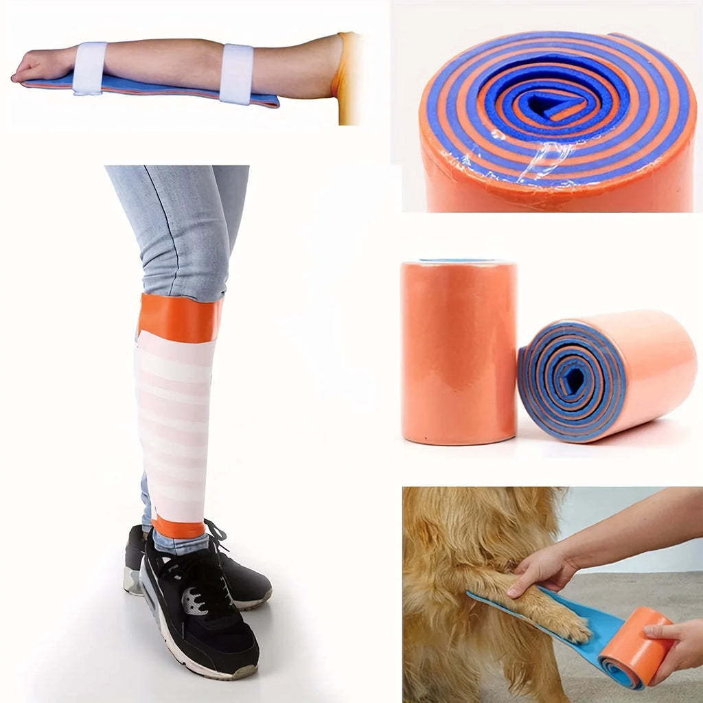 Emergency emergency bandage roll, is specially designed for use with orthopedic steel wires during fracture fixation. Qme