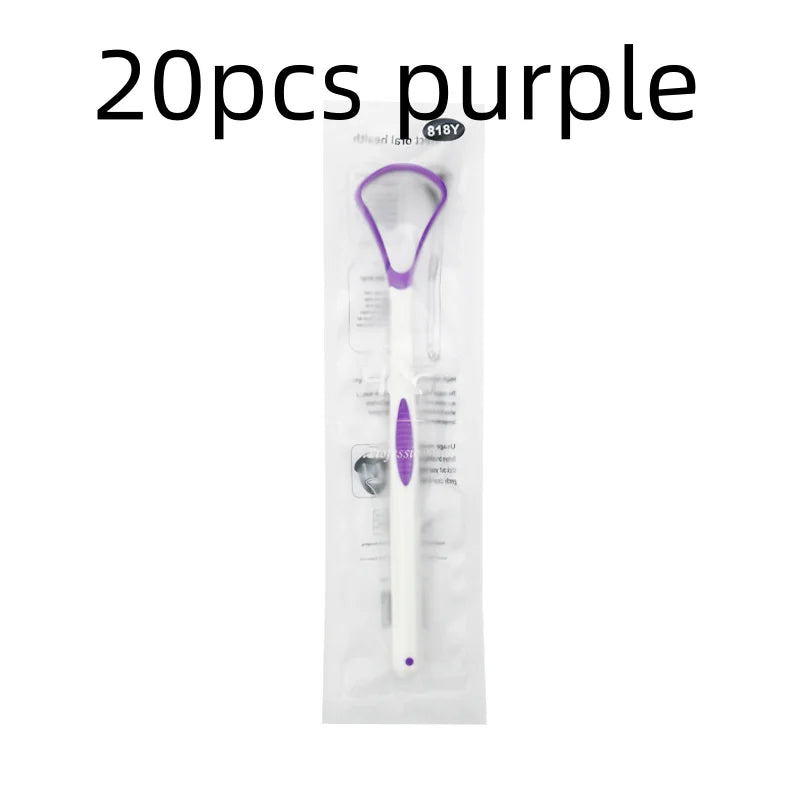 1/5/10/20pcs Grade Tongue Scraper Oral Care Device Removes Thick Coating Food Residue Bad Breath Prevention Tongue Cleaning Qme 20pcs purple