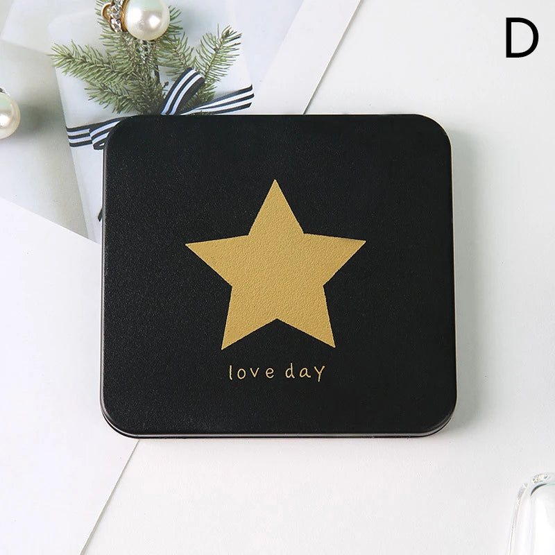 Double-side Compact Mirror Pocket Cosmetic Mirrors Foldable Makeup Qme D