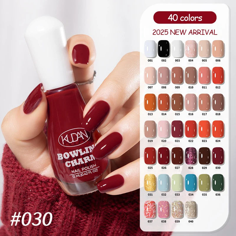 40 Colors New Nail Polish for Summer Water-based Quick Drying Tearable Nail Art Semipermanent Monochrome No Baking Lamp Varnish Qme