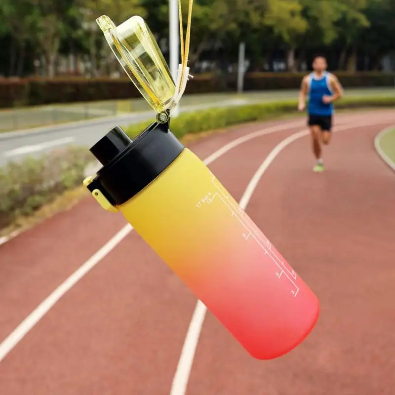 Gym Outdoor Travel Daily Use Gradient Sports Water Bottle Portable Qme