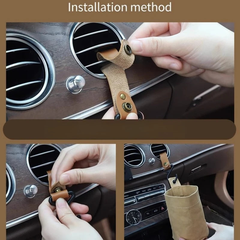 Car Trash Can Umbrella Storage Bin Multifunctional Vehicle Folding Qme