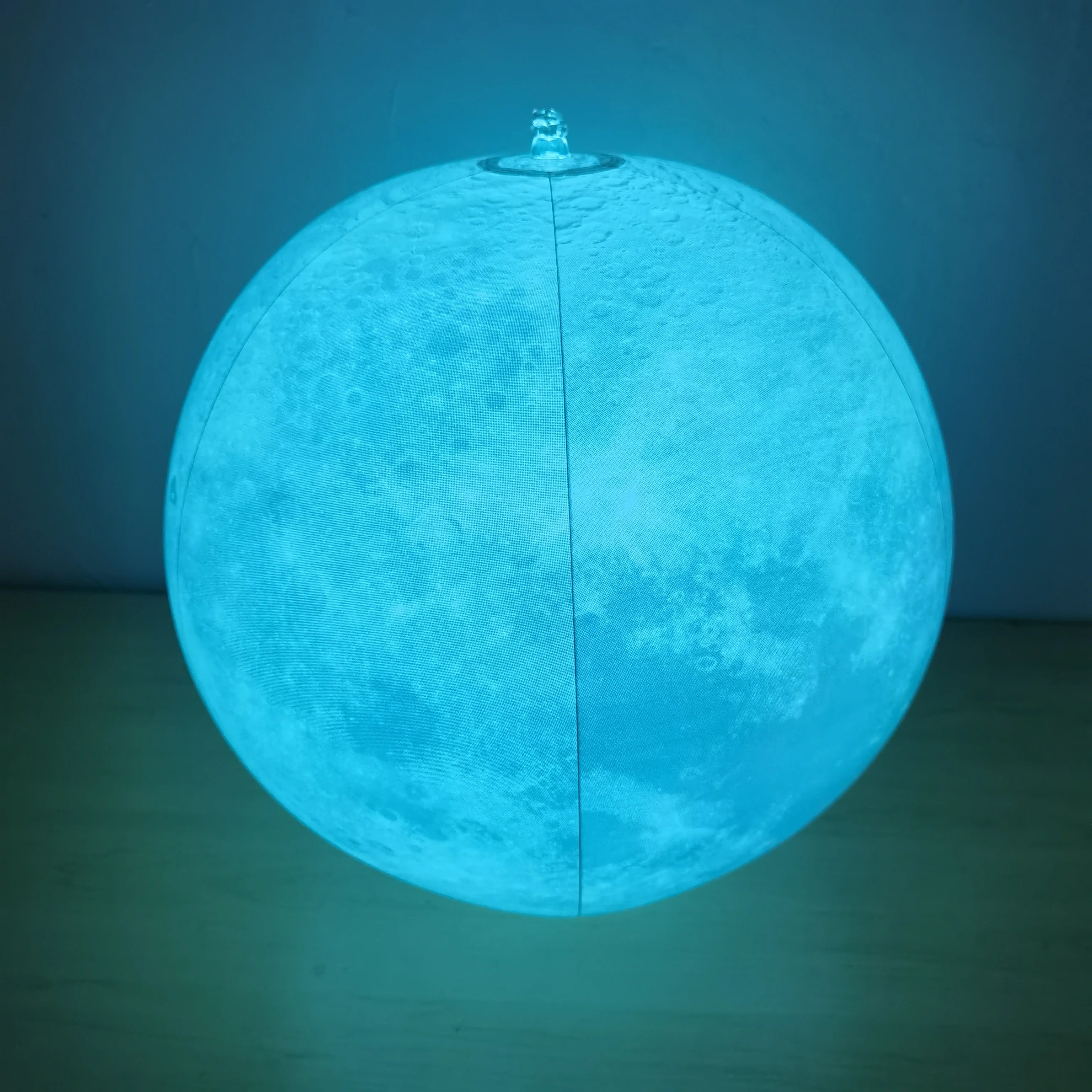 PVC40cm moon filled led16 color remote control light ball outdoor swimming pool layout inflatable floating ball beach ball Qme