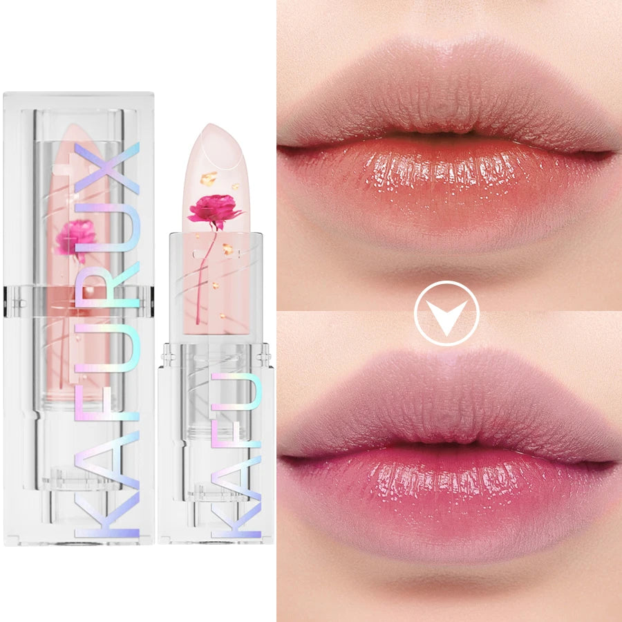 Temperature Jelly Changing Glitter Lipstick Moisturizing Lip Tint Qme