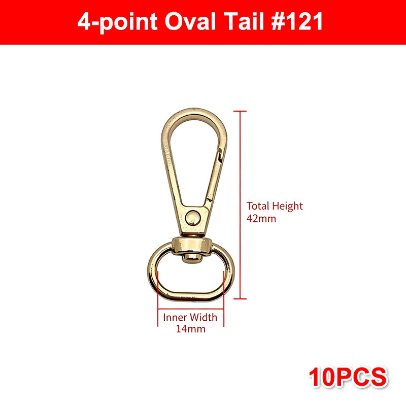 10Pcs Zinc Alloy Swivel Snap Hooks: Heavy Duty Rust-Proof DIY Connectors for Bag Making, Keychains, Lanyards & Crafting Needs Qme 3 Gold