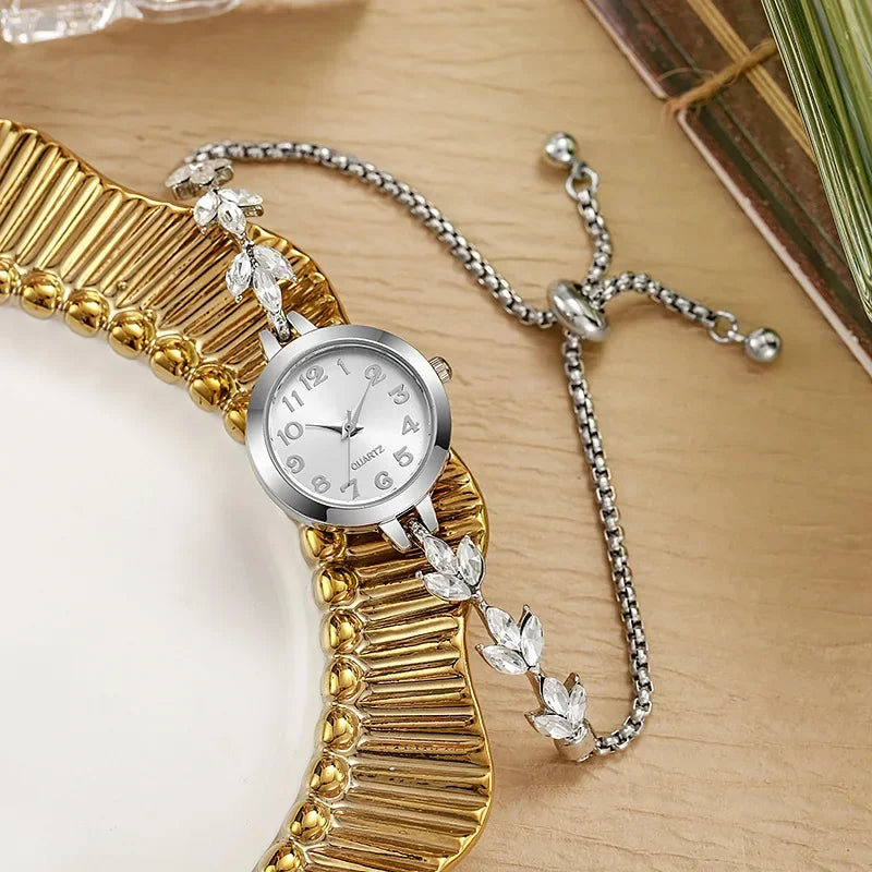 2026@//Elegant Women Watches Luxury Rhinestone Bracelet Bracelet Quartz Watch Reloj Mujer Girls Clock Gift（Without Box） Qme