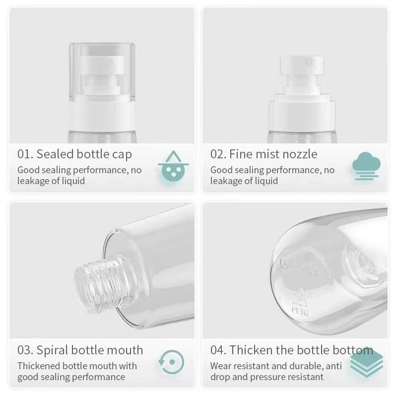 Travel Spray Bottle Mini Refillable Small Bottles Fine Mist Nozzle Qme