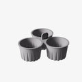 Air Fryer Egg Mold Round Shape Eggs 3 Cavity Non-stick Silicone Pan Qme Gray