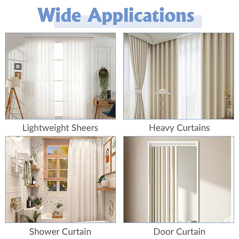 Drapery Pin-hook Package, 50/100 Count in Stainless Steel, for all Types of Curtains Qme