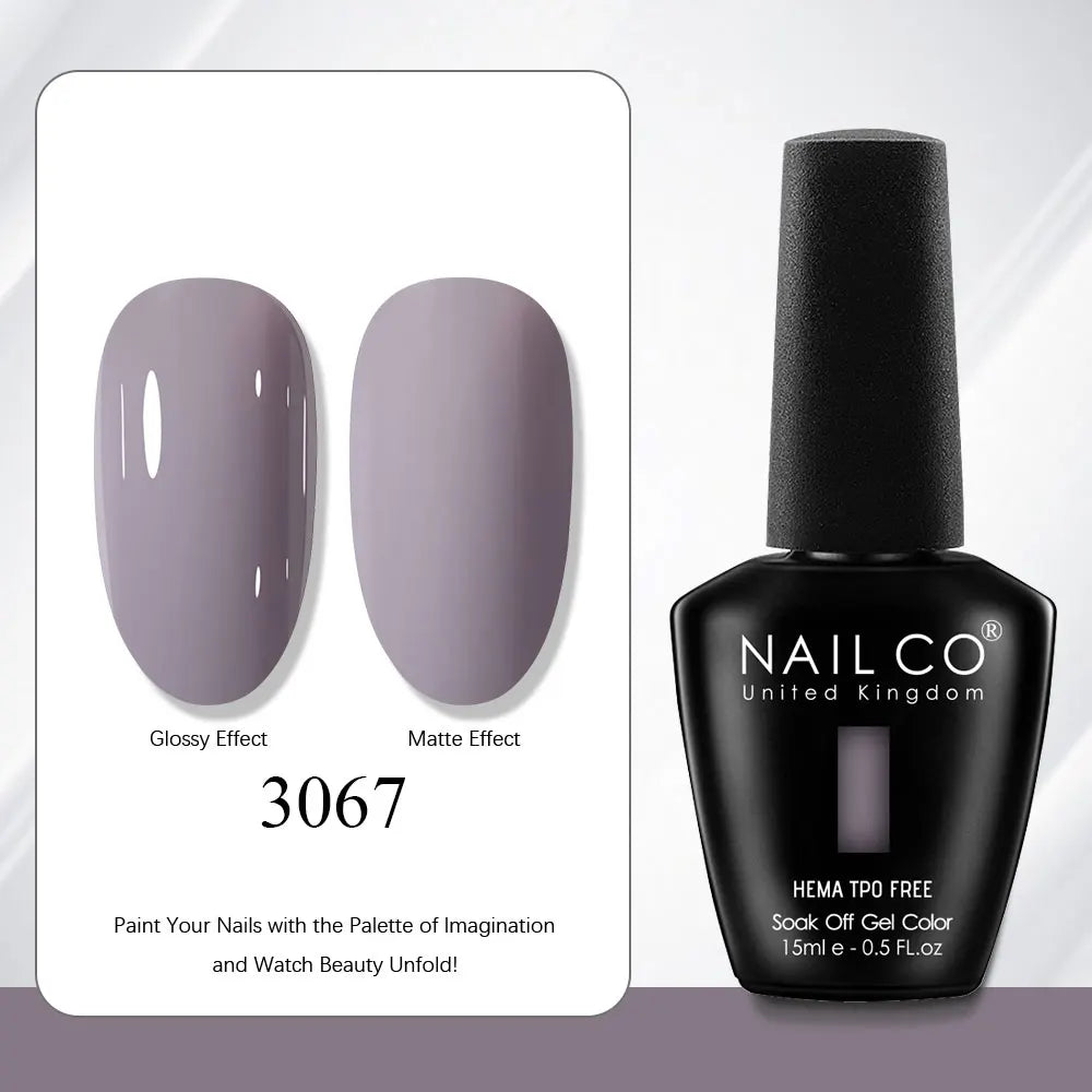 NAILCO Gel Nail Polish Nails Semi-permanent UV Varnish Glitter Glass Qme