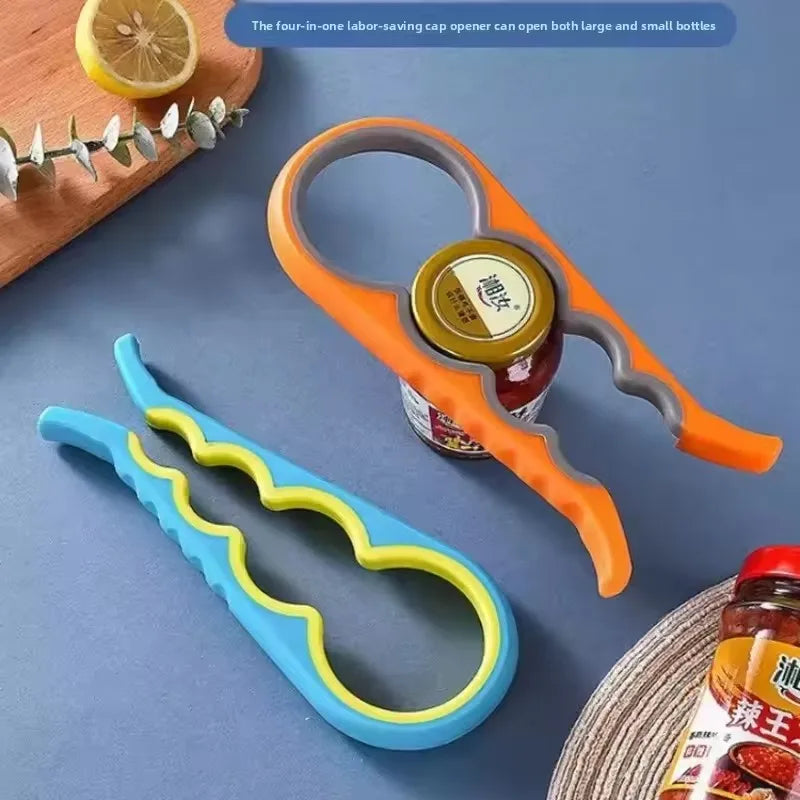 4-in-1 Multi-function Can Bottle Opener Anti-slip Cap Twister Qme