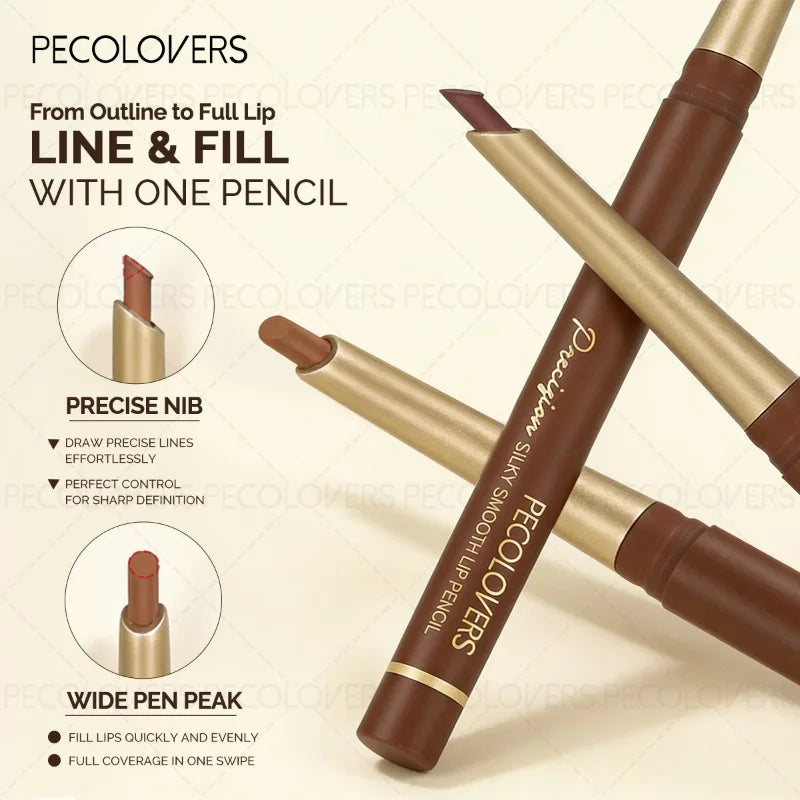 Brown Tube Lip Liner Lipstick Plump Charming Lips Outline Cosmetics Qme
