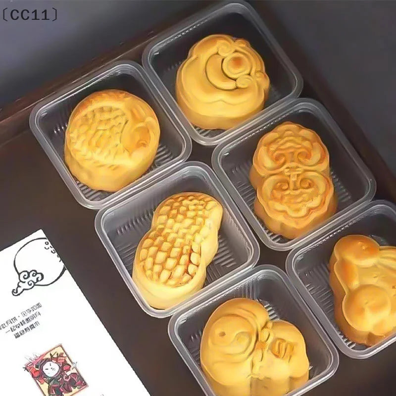 CC11100pcs Square Moon Cake Trays Mooncake Packaging Box Without Qme