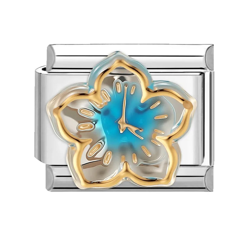 Fashion Colorful Y2K Heart Blue Purple Butterfly Italian Link Fit