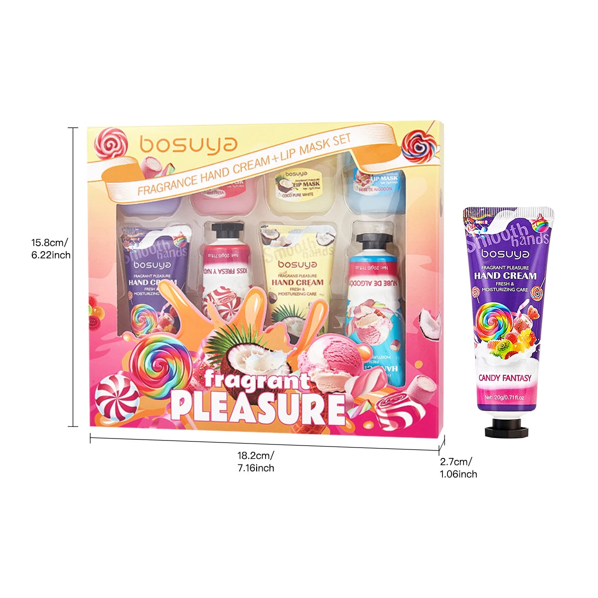 Fragrant Hand Cream+lipstick Deep Moisturizing Bright Lip Care Hands Qme
