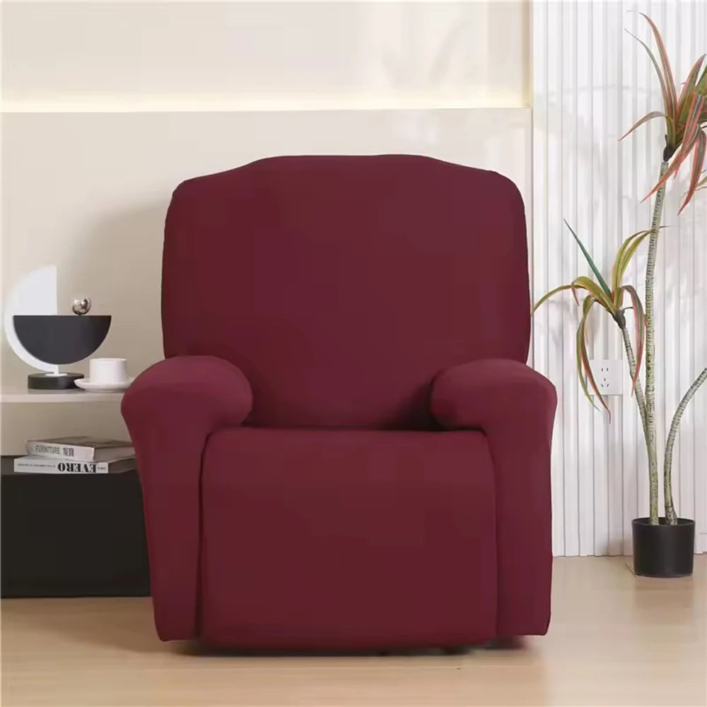Minimalist Style Milk Silk Chair Cover, Fully Wrapped Elastic High-End Sofa Cover, Sofa Cover, Single Recliner, Massage Chair Qme
