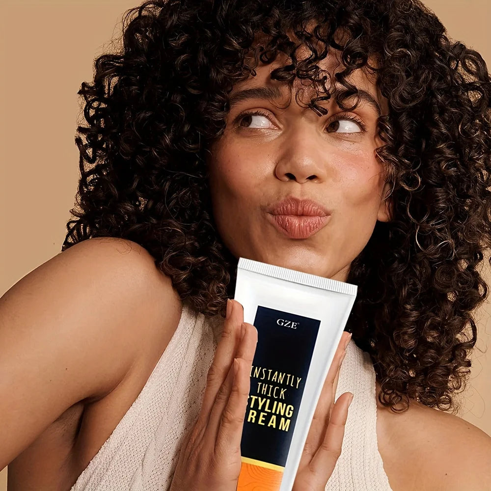 GZE Instantly Thick Styling Cream - Volumizes, Texturizes, and Adds Body to Hair - Lightweight Formula for All Hair Types Qme