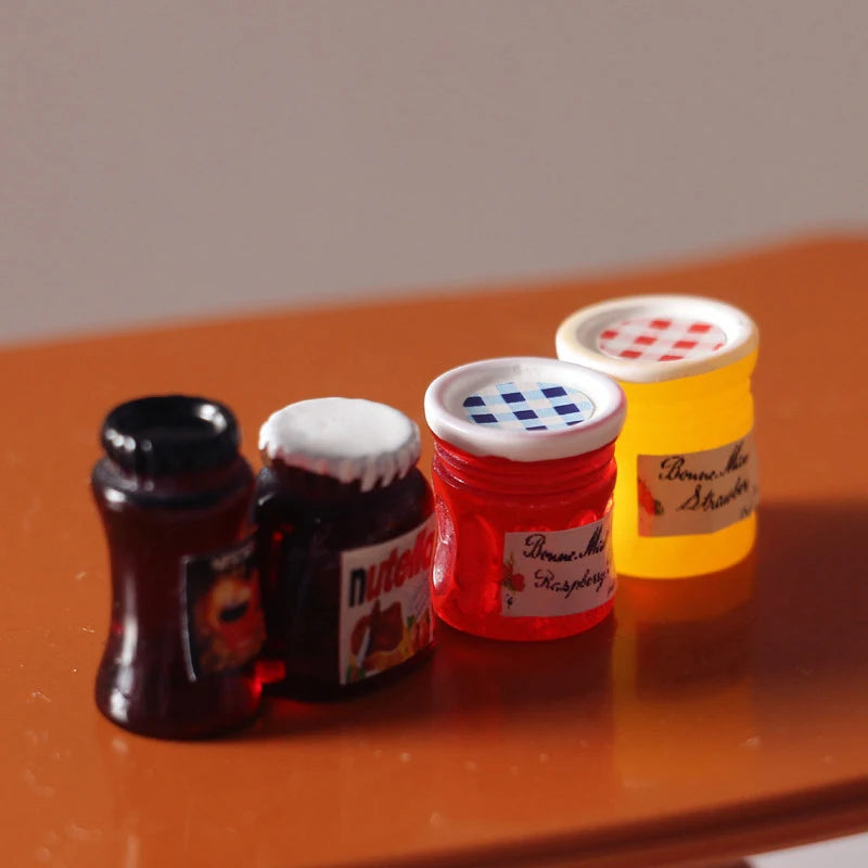 1 12 Dollhouse Miniature Coffee Can Bread Spread Fruit Sauce Jam Food Qme