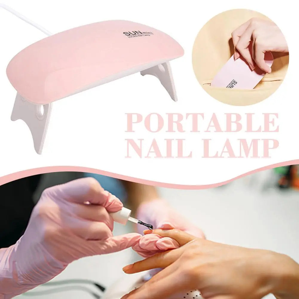 Mini UV LED Nail Dryer 6W USB Portable Gel Polish Resin Curing Lamp Qme