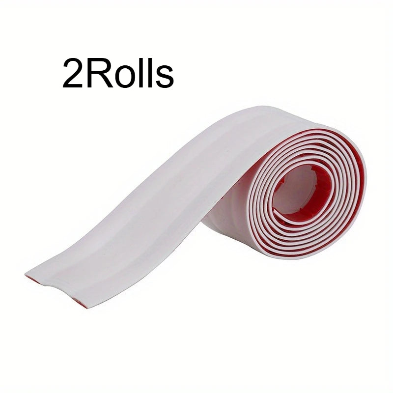 Floor Cord Cover,PVC Cable Protector,Extension Protect Wires&prevent Trips,,Self-adhesive, Suitable For Floors,wall And Desktop Qme White 2Rolls