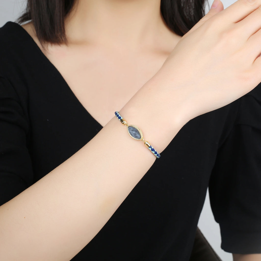 3 Color Geometric Accessories Leather Rope Braided Shell Adjustable Bracelet Simple for Woman Girl Party Jewelry Couple Gift Qme