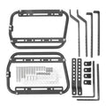 Saddlebag Box Racks Wear Resistant High Load Capacity Motorcycle Side Support Racks Easy To Install for Motorbike Qme black
