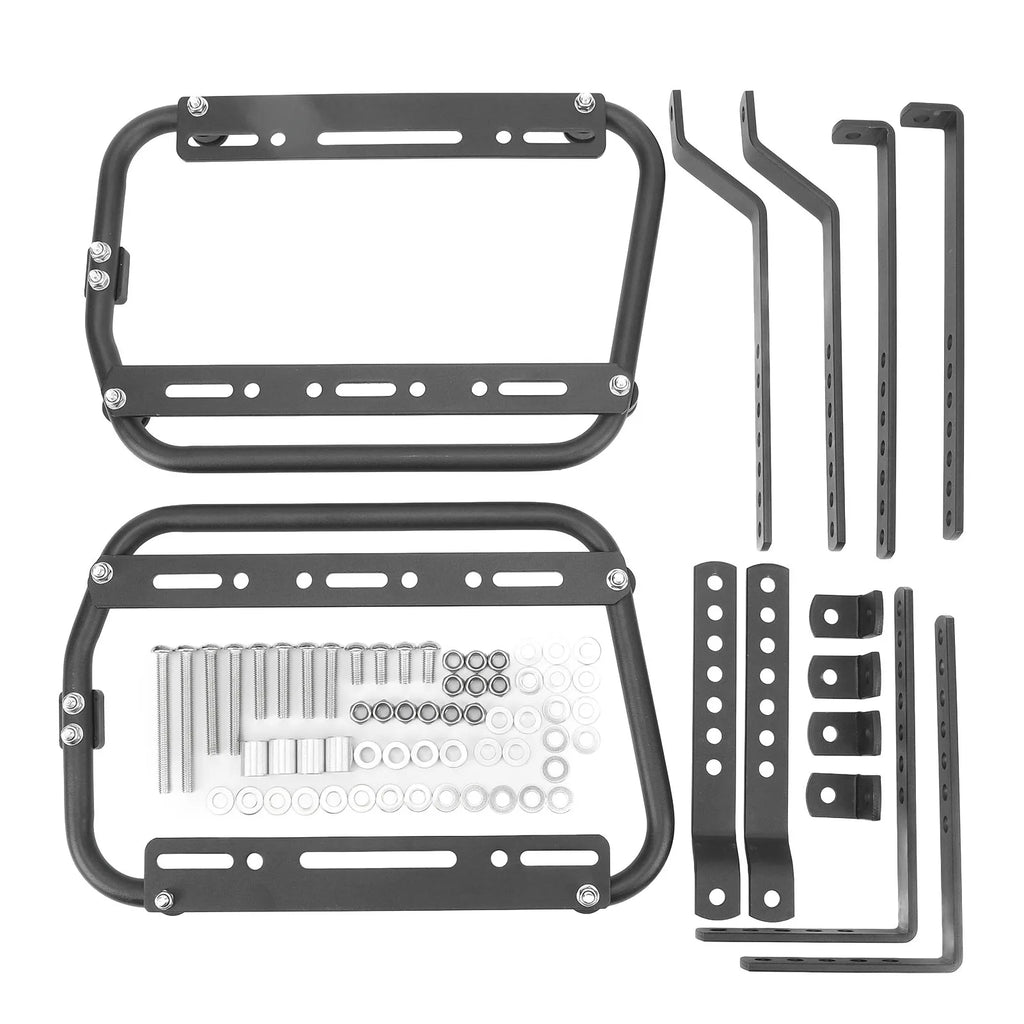 Saddlebag Box Racks Wear Resistant High Load Capacity Motorcycle Side Support Racks Easy To Install for Motorbike Qme black