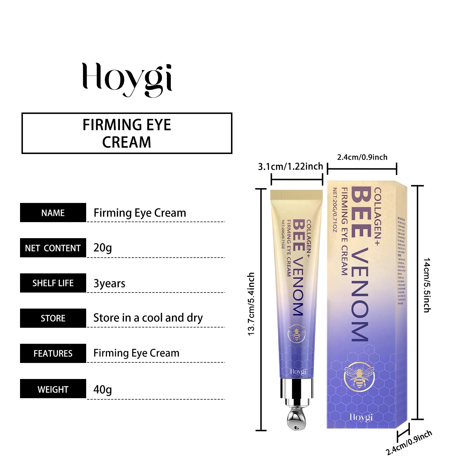 Firming Eye Cream Series Retinol & Bee Venom Peptide For Wrinkles Dark Circles Puffiness Firming Moisturizing Anti-Aging Eyecare Qme Bee Venom